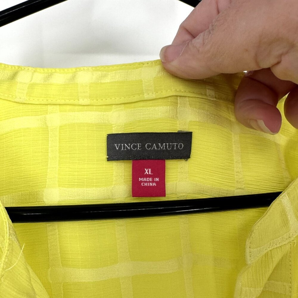 Vince‎ Camuto Dress Women's Size XL Yellow Tank - Picture 3 of 5